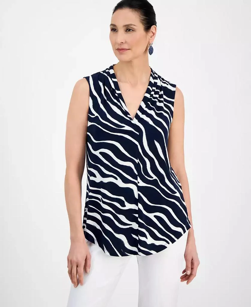 JM Collection Women's V-Neck Sleeveless Knit Blouse, PXS-XXL, Exclusively at Macy's 1