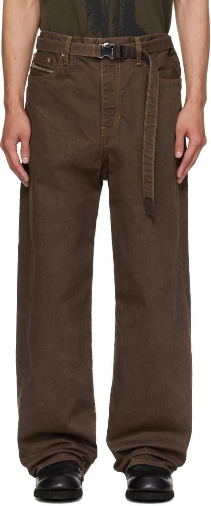 Sacai Brown Belted Jeans 1