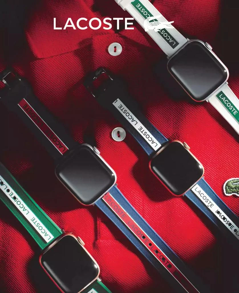 Lacoste Striping White & Green Silicone Strap for Apple Watch® 38mm/40mm 4