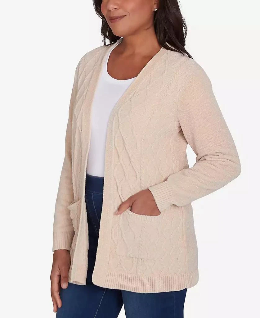 Alfred Dunner Petite Classics Chenille Cardigan Sweater with Pockets 5