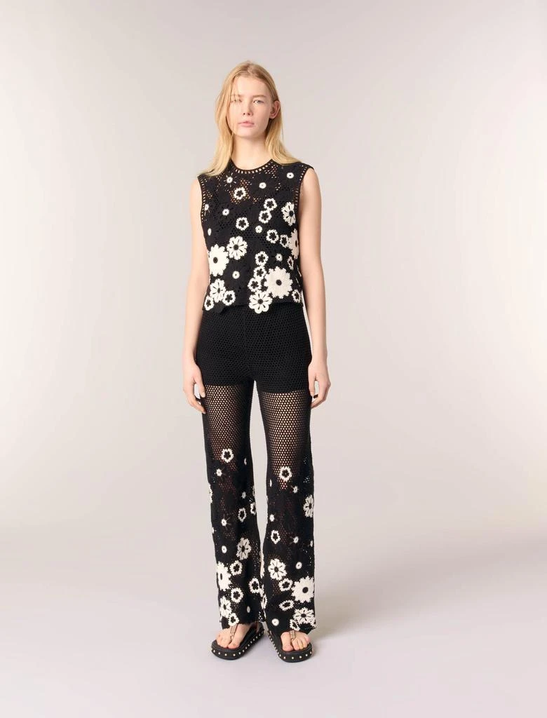 Maje Maje Woman's cotton Floral crochet trousers for Spring/Summer 1