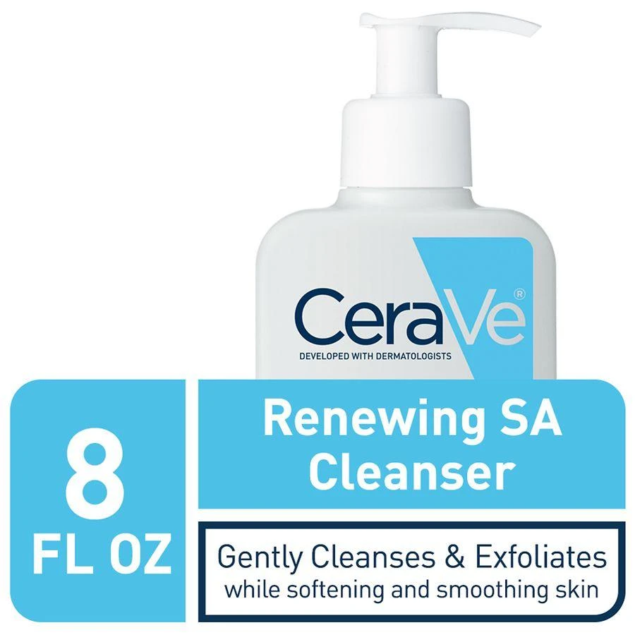 CeraVe Renewing SA Cleanser Exfoliating Salicylic Acid Face Wash for Rough & Bumpy Skin 3