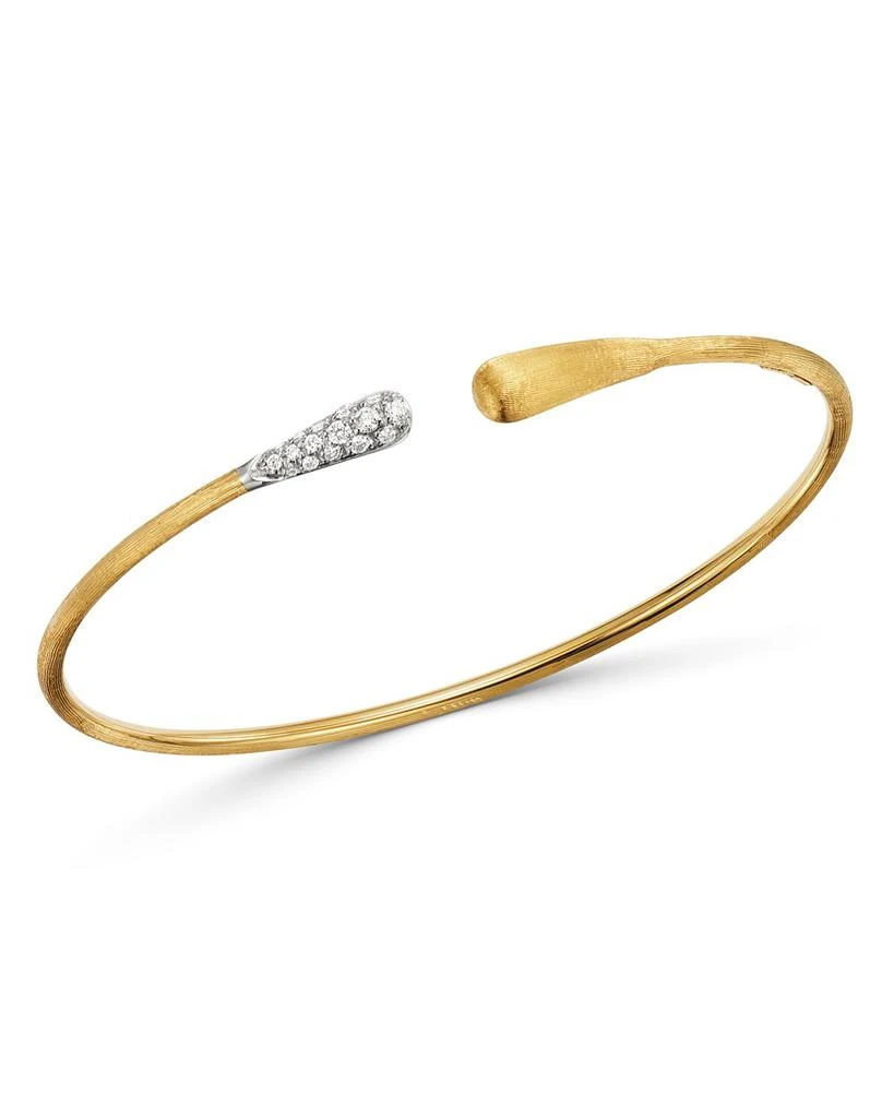 Marco Bicego 18K Yellow & White Gold Lucia Diamond Open Bangle Bracelet 1