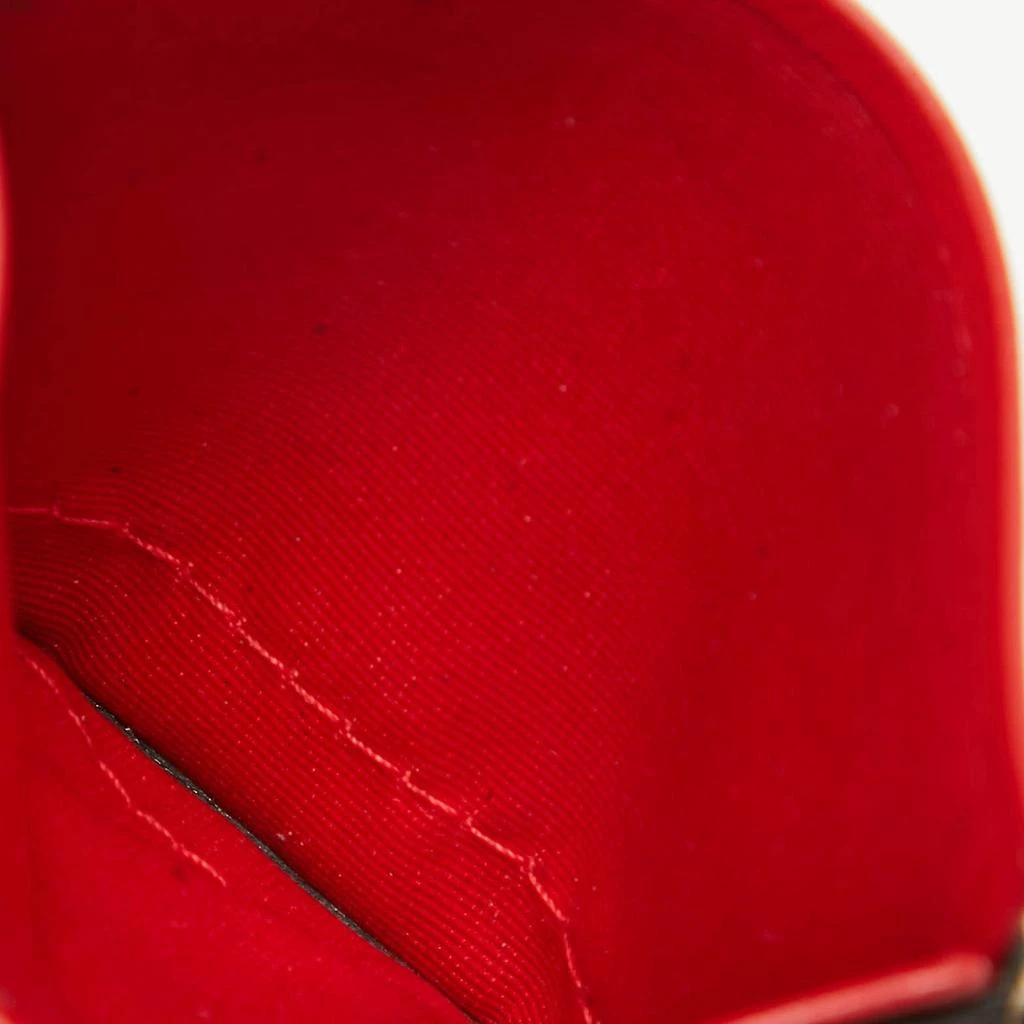 CH Carolina Herrera CH Carolina Herrera Black/Red Embossed Leather Card Holder 2