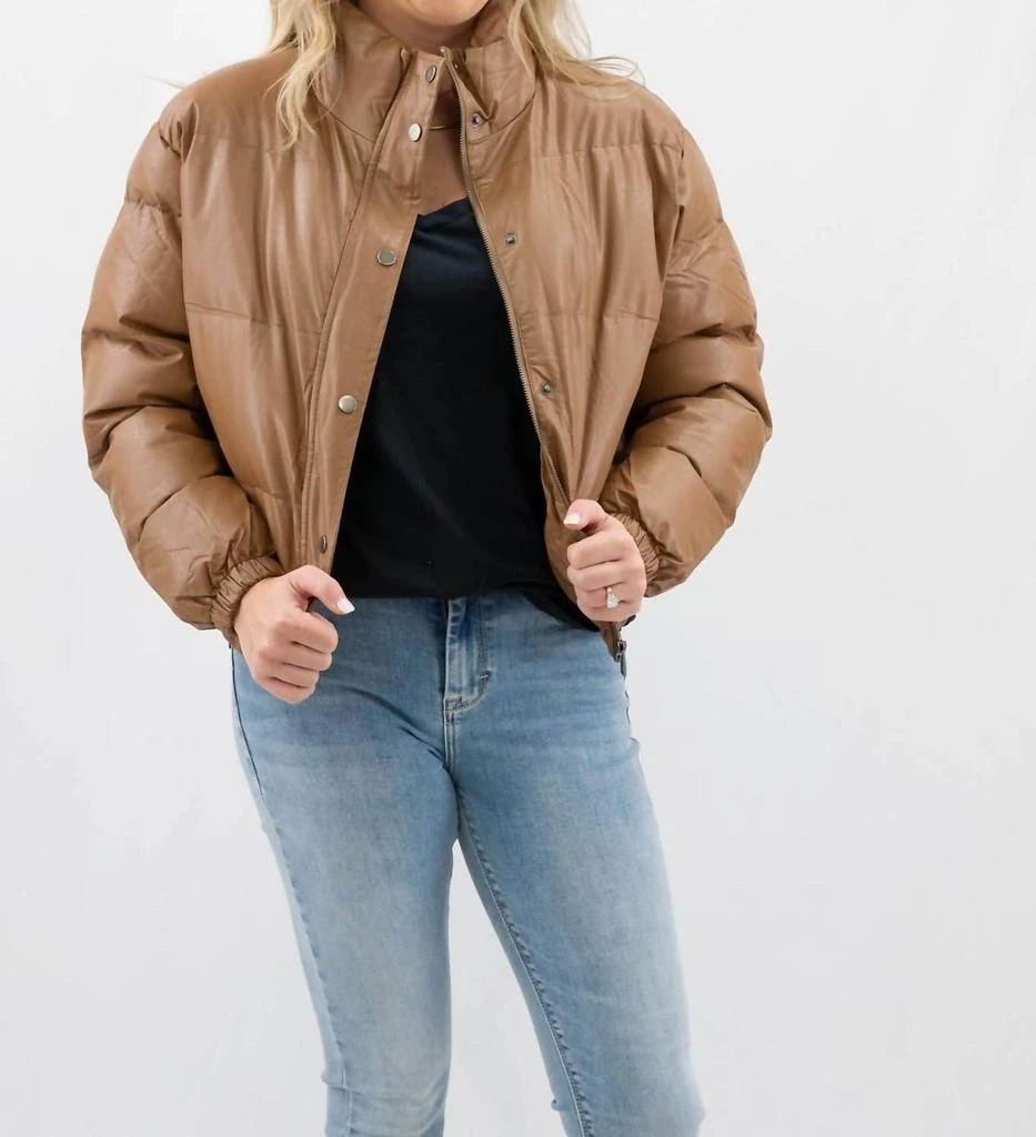 Campbell 
Kramer Campbell 
Kramer - Vegan Leather Puffer Bomber Jacket 2
