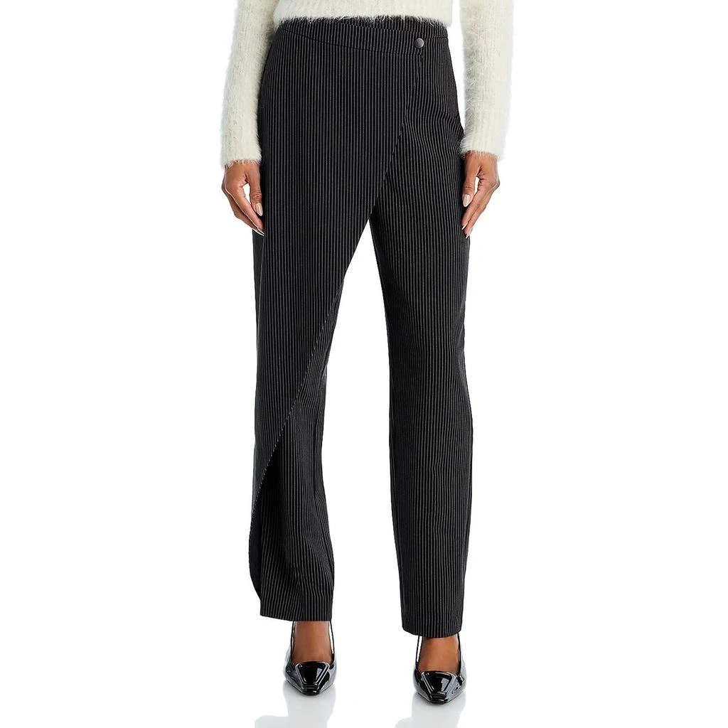 Lucy Paris Womens Pintripe Business Straight Leg Pants 3