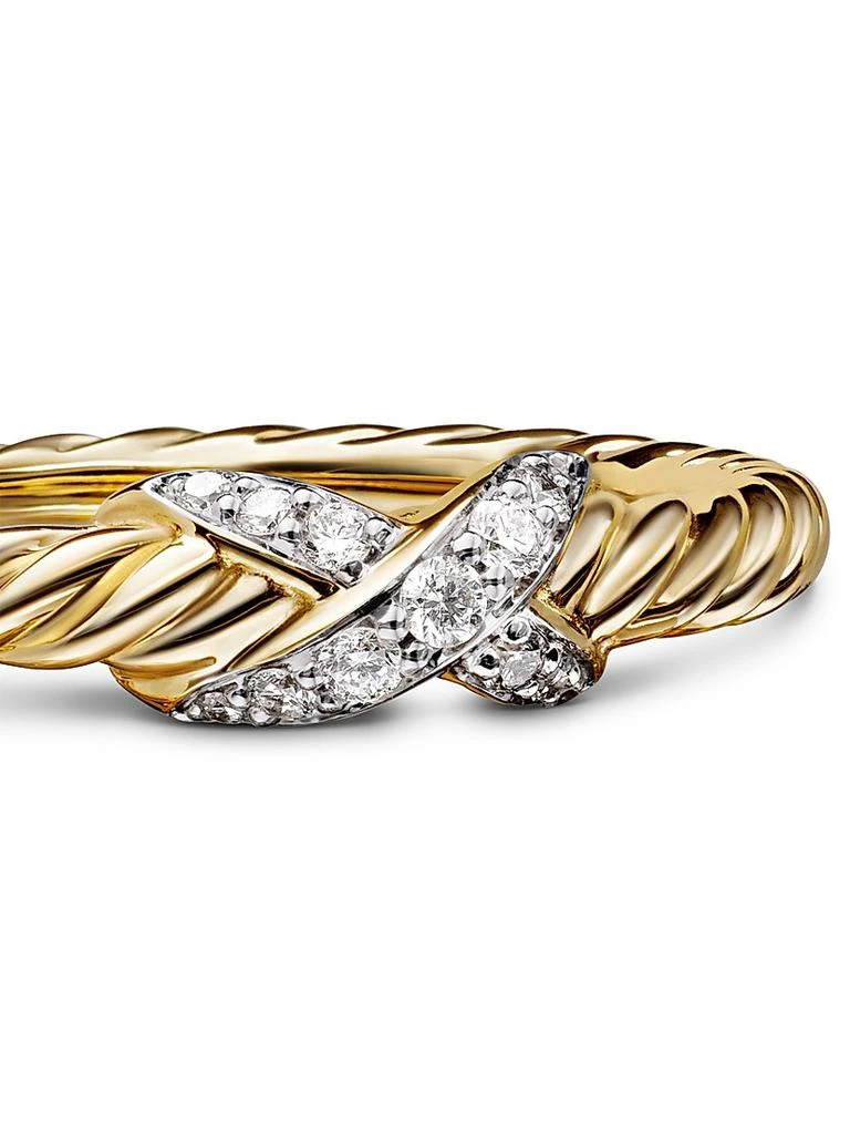 David Yurman Petite X Ring in 18K Yellow Gold 5