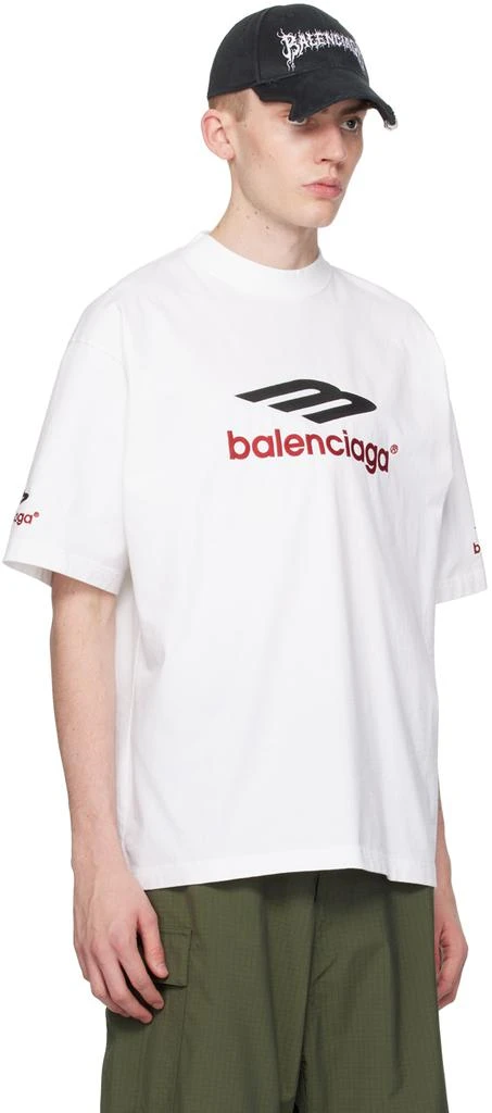 Balenciaga White 3B Sports Icon T-Shirt 2