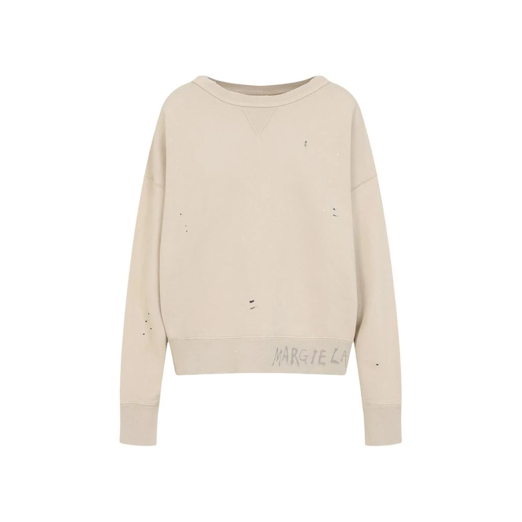 MAISON MARGIELA Maison Margiela Graffiti Logo Sweatshirt from Cettire