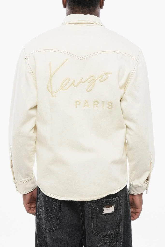 Kenzo Kenzo Denim WESTERN Shirt with Embroidered Logo 2