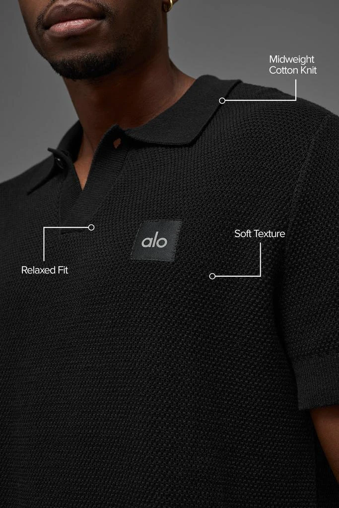 Alo Sports Club Sweater Knit Polo - Ivory 2