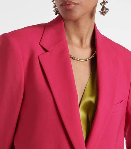 Dries Van Noten Oversized wool and mohair blazer 4