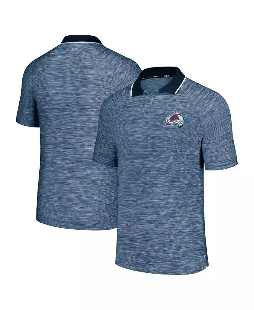 MSX by Michael Strahan Men's Navy Colorado Avalanche Strategy Raglan Polo Shirt 1