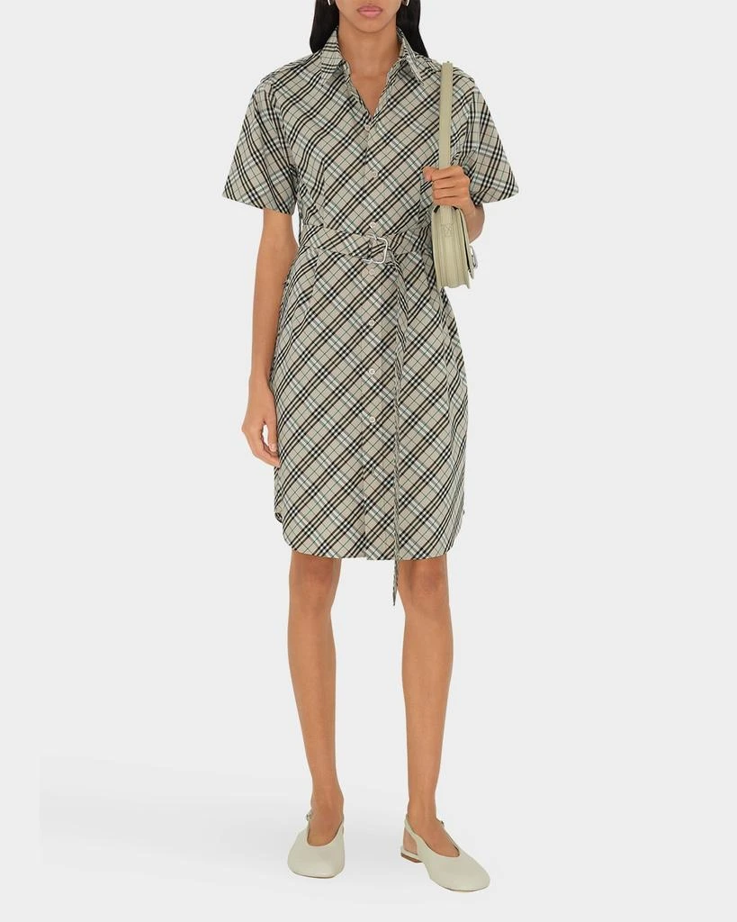 Burberry Check Belted Shirt Dress 2