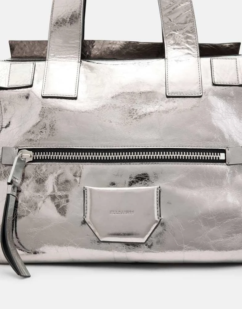 ALL SAINTS AllSaints Perez silver shoulder bag 2