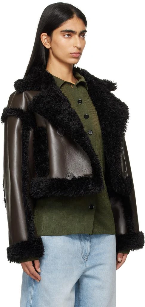 STAND STUDIO Brown & Black Kristy Faux-Shearling Jacket 2