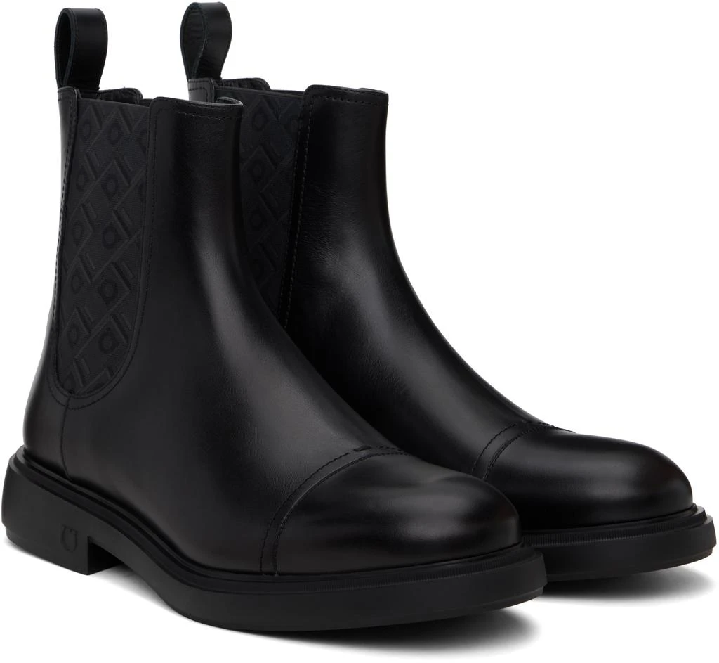 Ferragamo Black Beat Camden Chelsea Boots 4