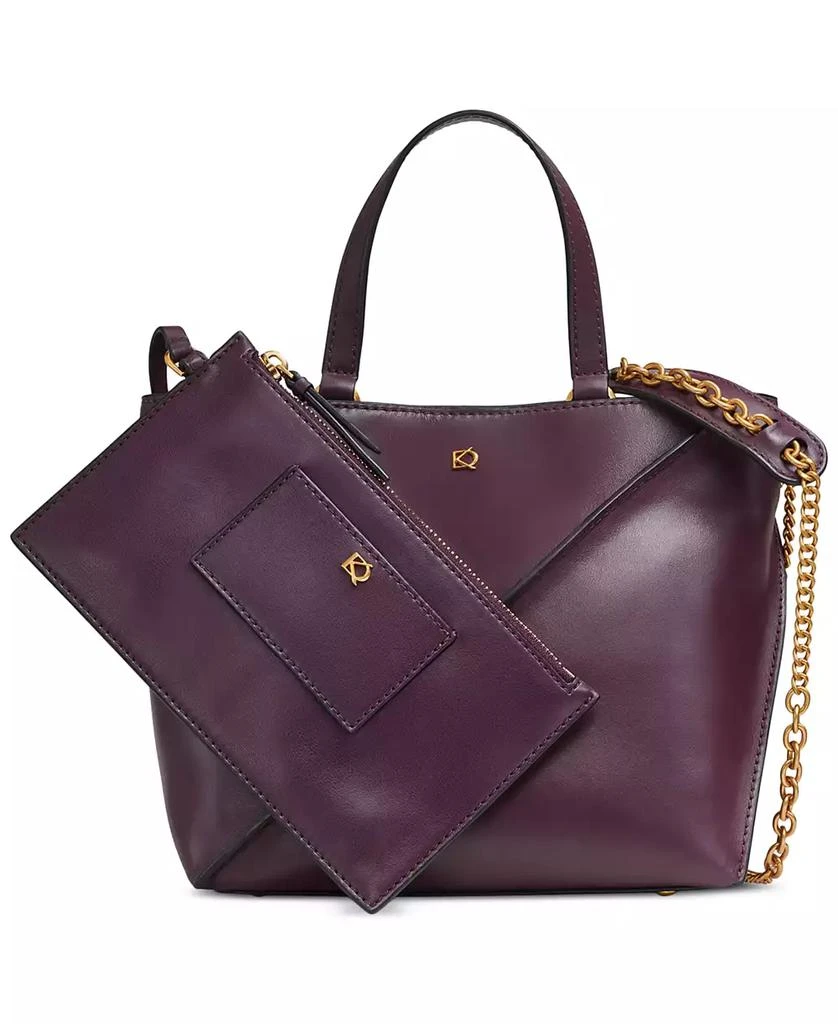 Donna Karan Setauket Leather & Suede Convertible Crossbody with Chain Strap 1