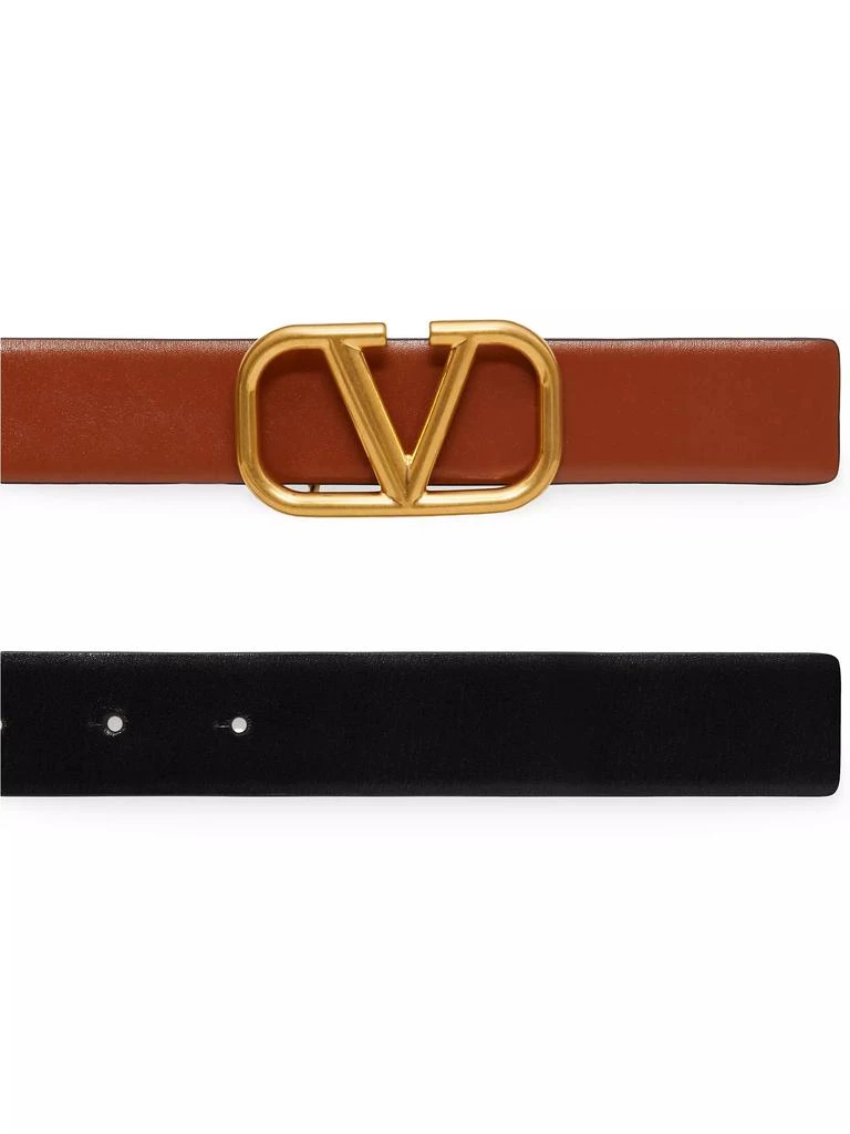 Valentino Reversible VLogo Signature Belt in Glossy Calfskin 30MM 3