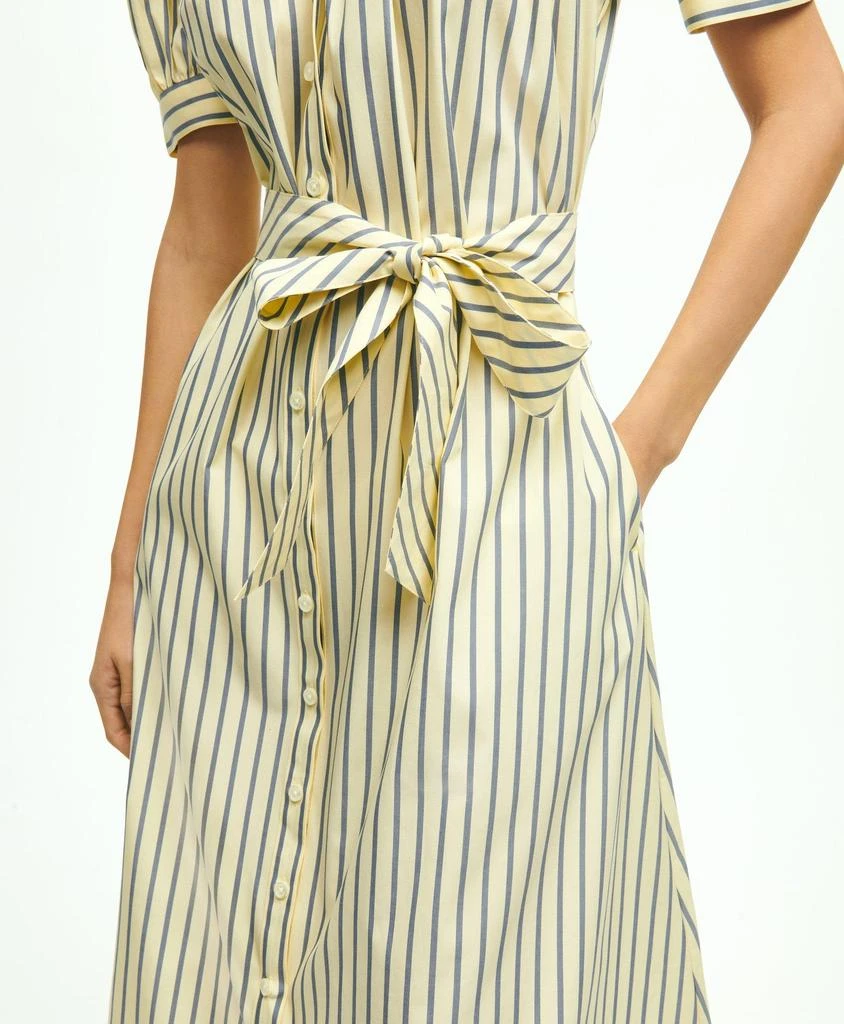 Brooks Brothers Supima® Cotton Fit & Flare Stripe Shirt Dress 4