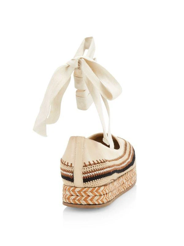Ulla Johnson Yelena Leather Lace-Up Espadrilles 3