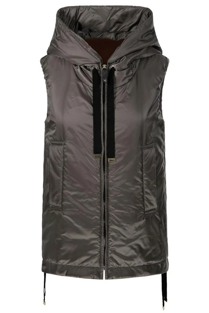 MAX MARA THE CUBE Max Mara The Cube Greengo Zip-Up Drawstring Gilet 1