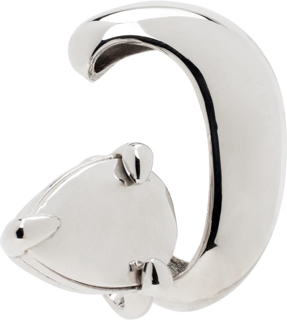 Alan Crocetti Silver Hard Alien Left Ear Cuff