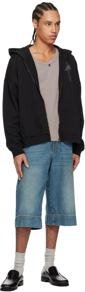 Palm Angels Black Palms Zipped Hoodie 4