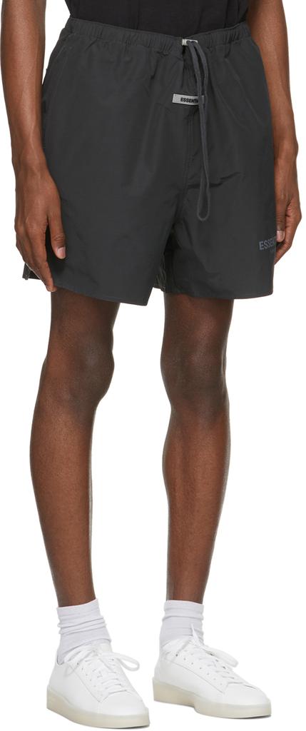 Essentials Black Volley Shorts