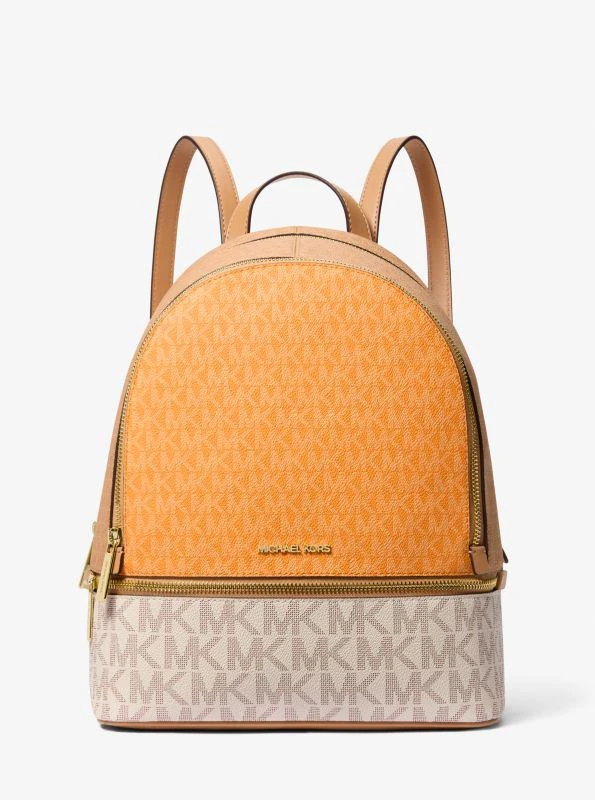Michael Kors Rhea Medium Color-Block Signature Logo Backpack 1