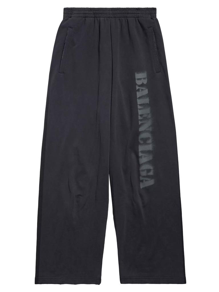 Balenciaga Stencil Type Baggy Sweatpants - Leggings - Free
