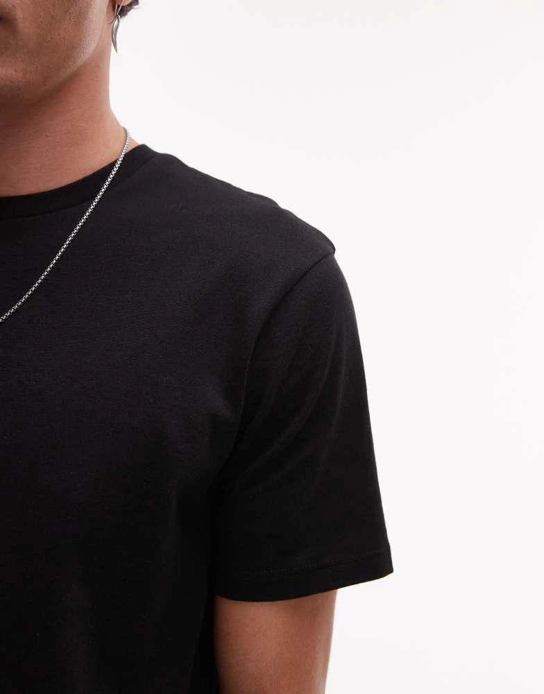 Topman Topman 3 pack regular fit t-shirt in black, khaki and burgundy 4