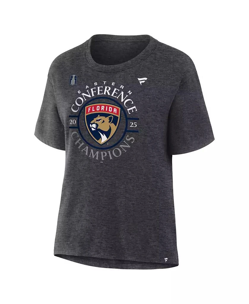 Fanatics Women's Heather Charcoal Florida Panthers 2025 NHL Eastern Conference Champions Locker Room T-Shirt 2