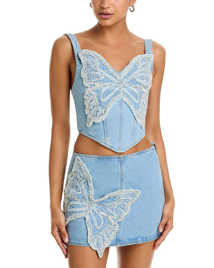 PatBO Camila Coelho Denim Top