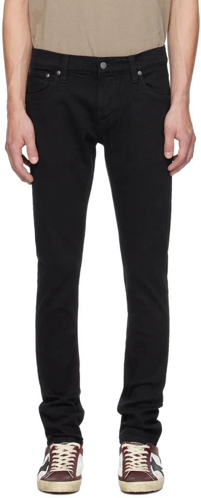 Nudie Jeans Black Tight Terry Jeans 1