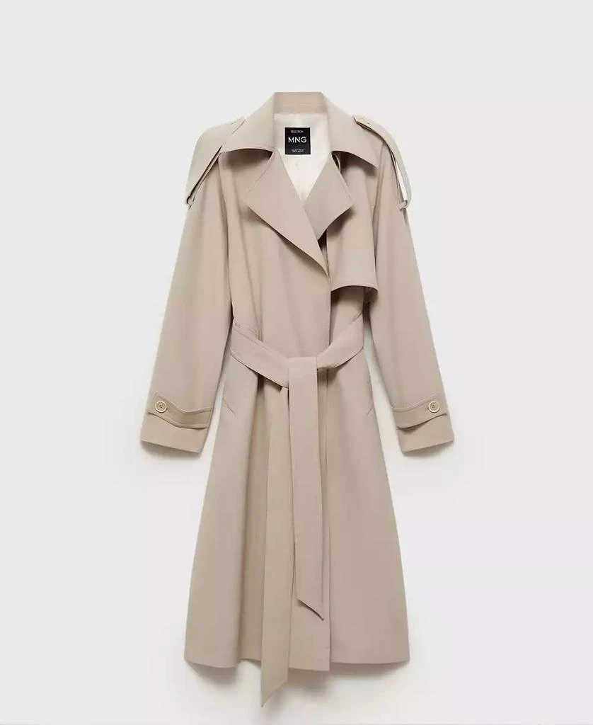 Mango Women's Oversized Belted Trench Coat 2