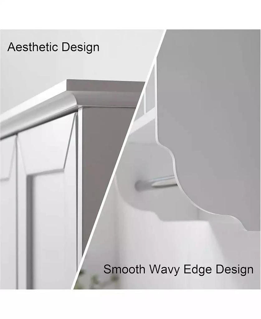 Vanirror 23x32" White Bathroom Wall Cabinet with Towel Bar
Adjustable Shelves - Over Storage for Bath, Kitchen, Laundry 8