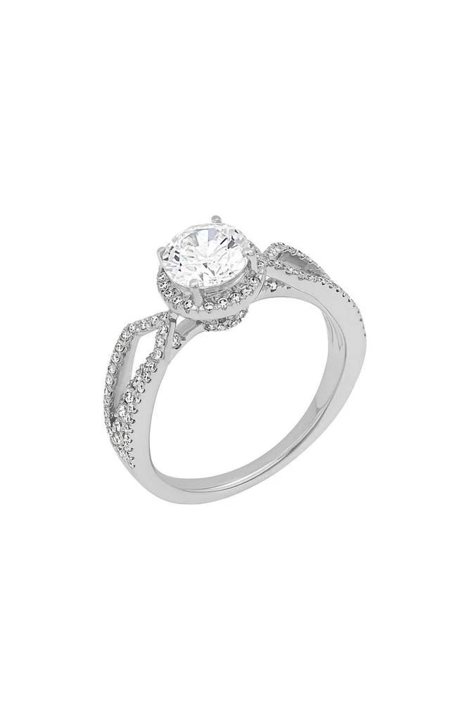 Bony Levy CZ & Diamond Engagement Ring - 0.45 ctw 1