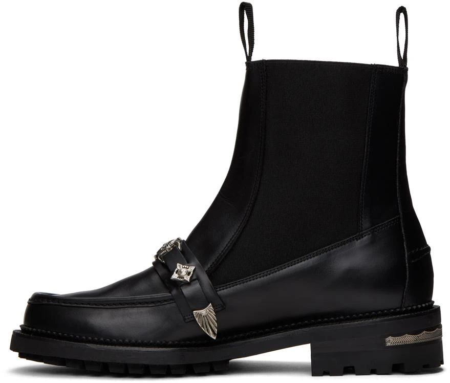 Toga Virilis Black Graphic Hardware Chelsea Boots 3