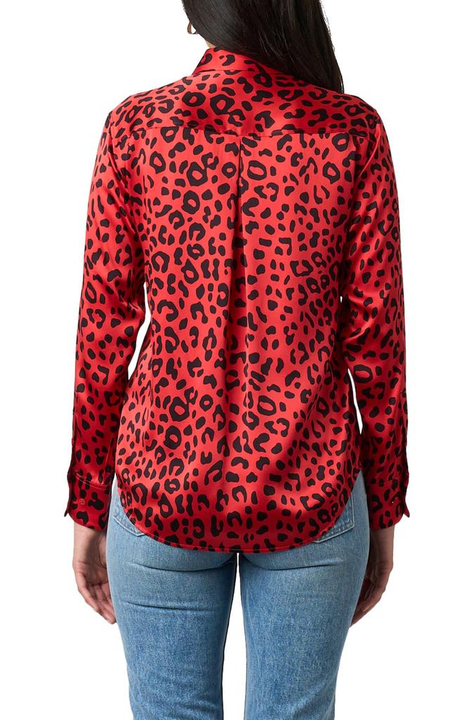 Equipment Print Silk Button-Up Shirt
