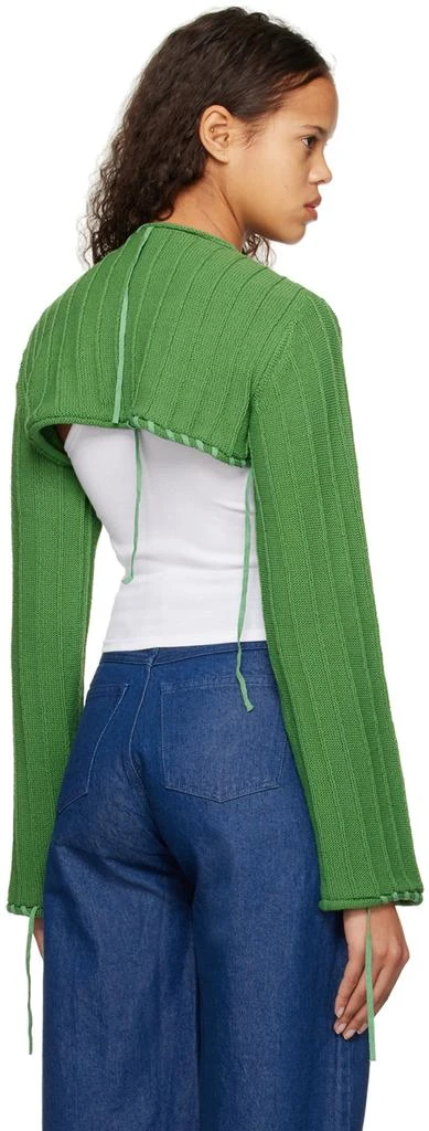 TheOpen Product Green Drawstring Cardigan 3