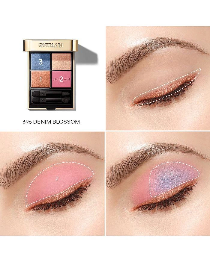 Guerlain Limited Edition Ombres G Quad Denim Blossom Eyeshadow Palette 4