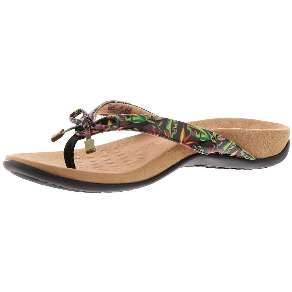 VIONIC Bellah Womens Patent Bow Slide Sandals 2
