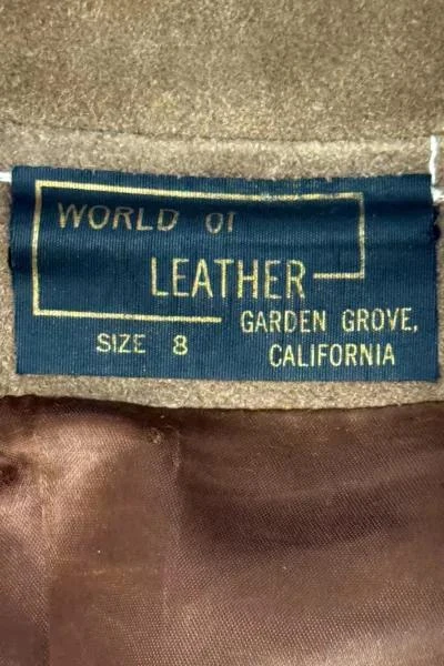 Mask Santa Fe Vintage 1960’s Lemel’s Suede Belted Leather Long Coat 2