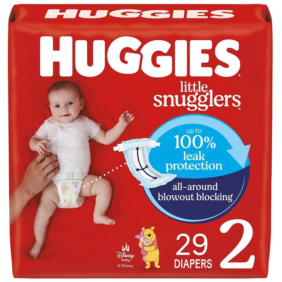 Huggies Baby Diapers Unscented, Size 2 (12-18 lbs) 1