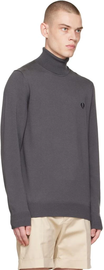 Fred Perry Gray Roll Neck Turtleneck 2