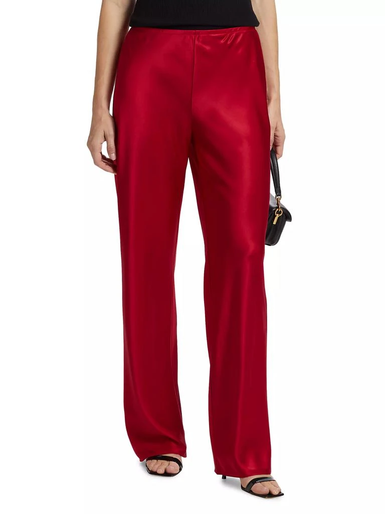 Reformation Gale Satin Mid-Rise Straight-Leg Pants 3