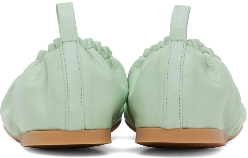 JW Anderson Green JWA Puller Leather Ballerina Flats 2