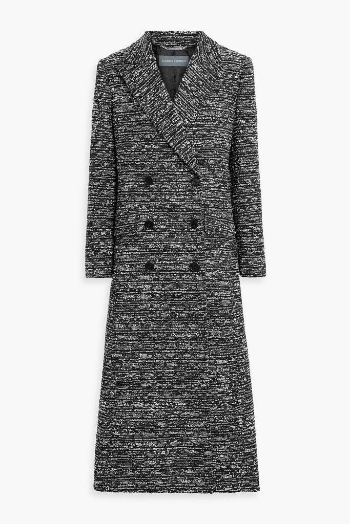 Alberta Ferretti Double-breasted bouclé-tweed coat