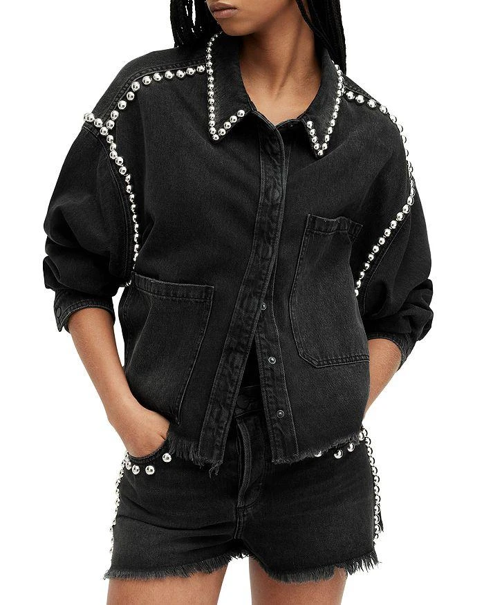 ALL SAINTS Nicky Studded Shirt Jacket 1